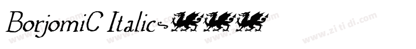 BorjomiC Italic字体转换